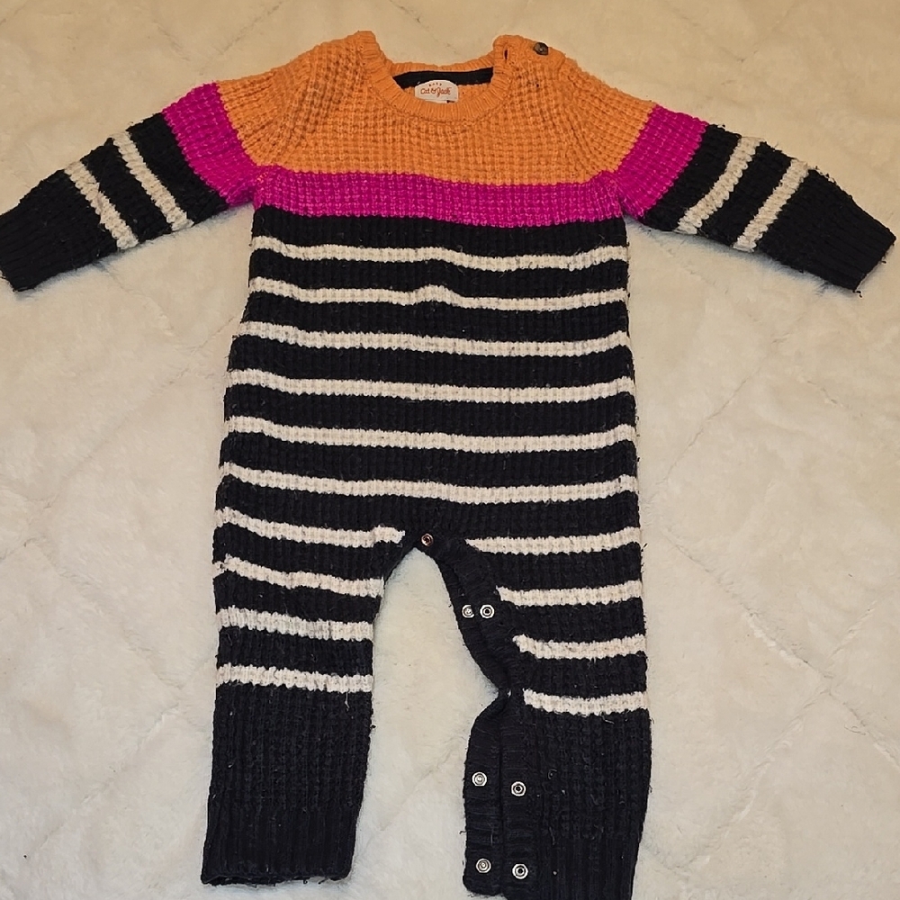 Colorful Striped Kids One Piece Size 12 MONTHS